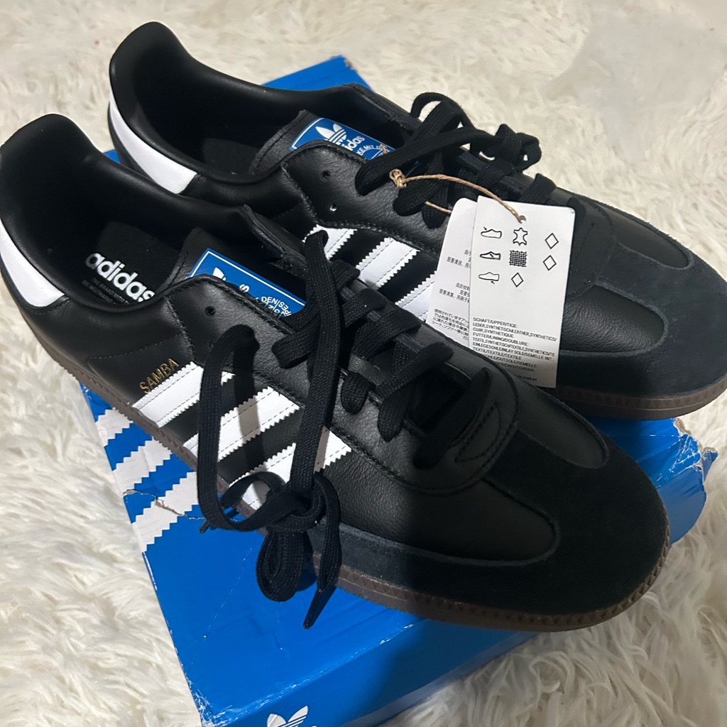 Adidas Samba Black White Brown Athletic Shoes